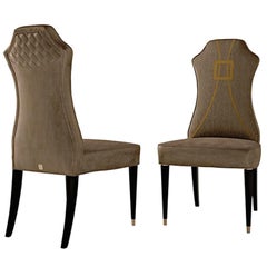 Chaise Carpanese Home Italia du 21ème siècle avec base en bois moderne, 7009