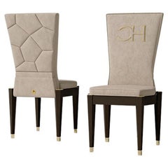 Carpanese Home Italia-Stuhl des 21. Jahrhunderts mit Holzfuß Modern, 7509