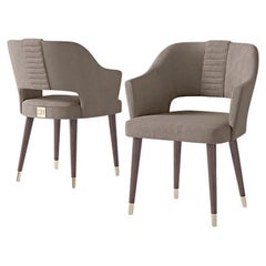Chaise Carpanese Home Italia du 21ème siècle avec pieds en bois moderne, 7909