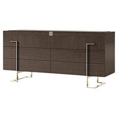21° secolo Carpanese Home Italia Cassettiera con metallo moderna, 7921
