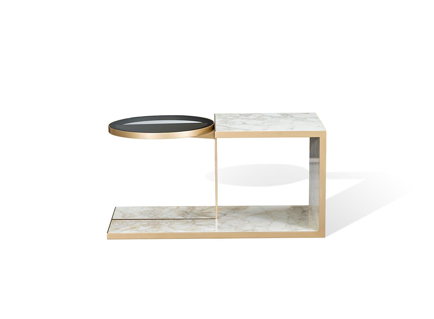 Moderne Table basse moderne de la maison de Carpanese Home Italia du 21e siècle, Alfred M en vente