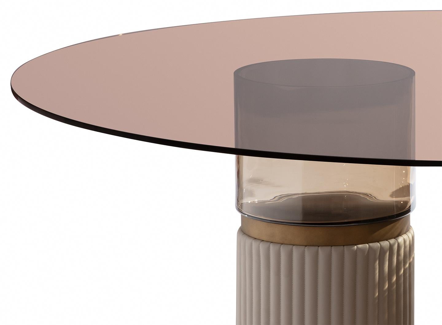 21st Century Carpanese Home Italia Coffee Table with Glass Modern, Imperial R In New Condition For Sale In Sanguinetto, IT