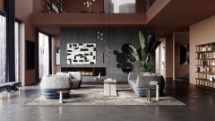 Athena H Carpanese Home Italia Coffee Table with Glass Top