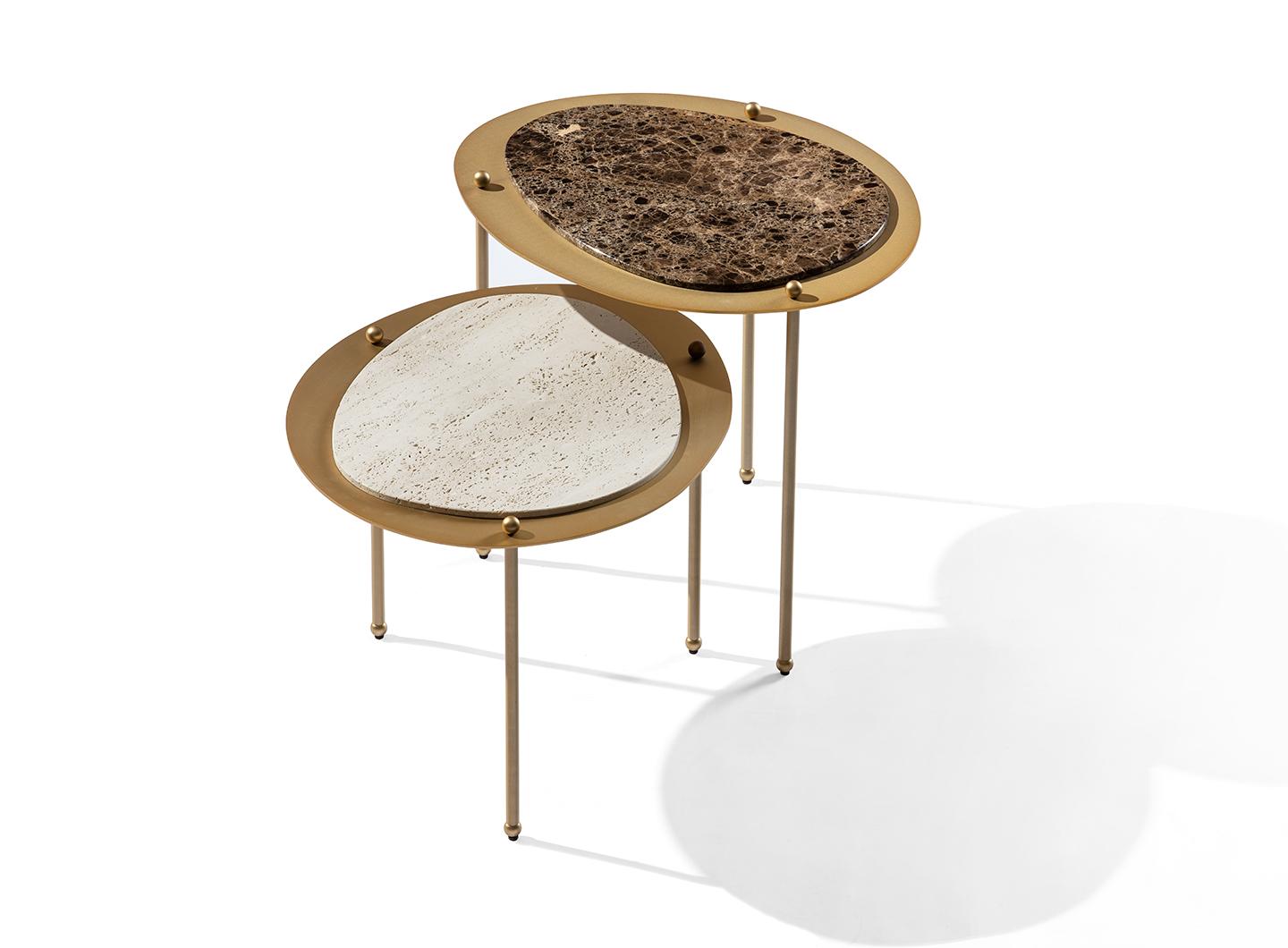 21st Century Carpanese Home Italia Coffee Table with Marble Modern, Island H In New Condition For Sale In Sanguinetto, IT