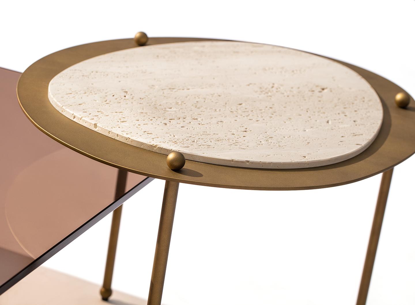 Table basse Carpanese Home Italia du 21e siècle avec marbre moderne, Island H Neuf - En vente à Sanguinetto, IT