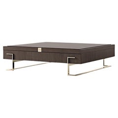 21st Century Carpanese Home Italia Coffee Table with Metal Legs Modern, 7913