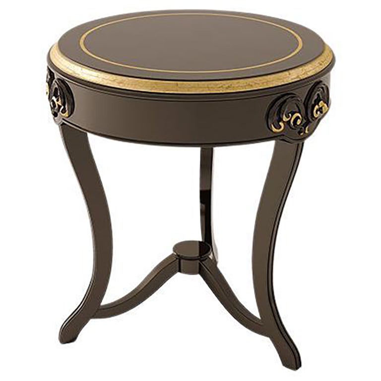 Table basse Carpanese Home Italia du 21e siècle avec bois néoclassique, 6540