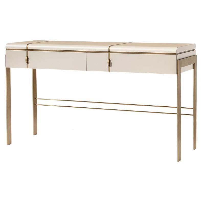 21st Century Carpanese Home Italia Console with Metal Base Modern, Althea C For Sale