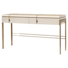 Console tapisserie italienne du 21e siècle avec base en métal Moderne, Althea C