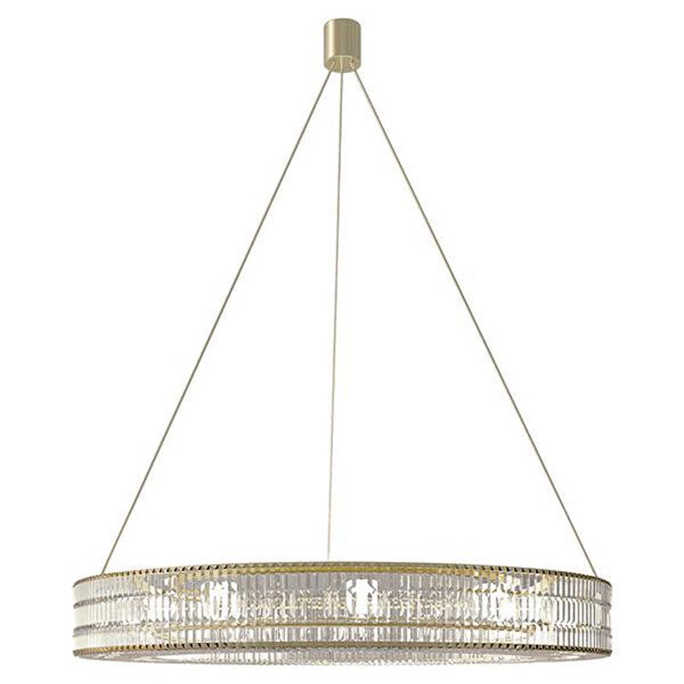 21. Jahrhundert Carpanese Home Italia Kristallring-Kronleuchter Modern, 7585 im Angebot