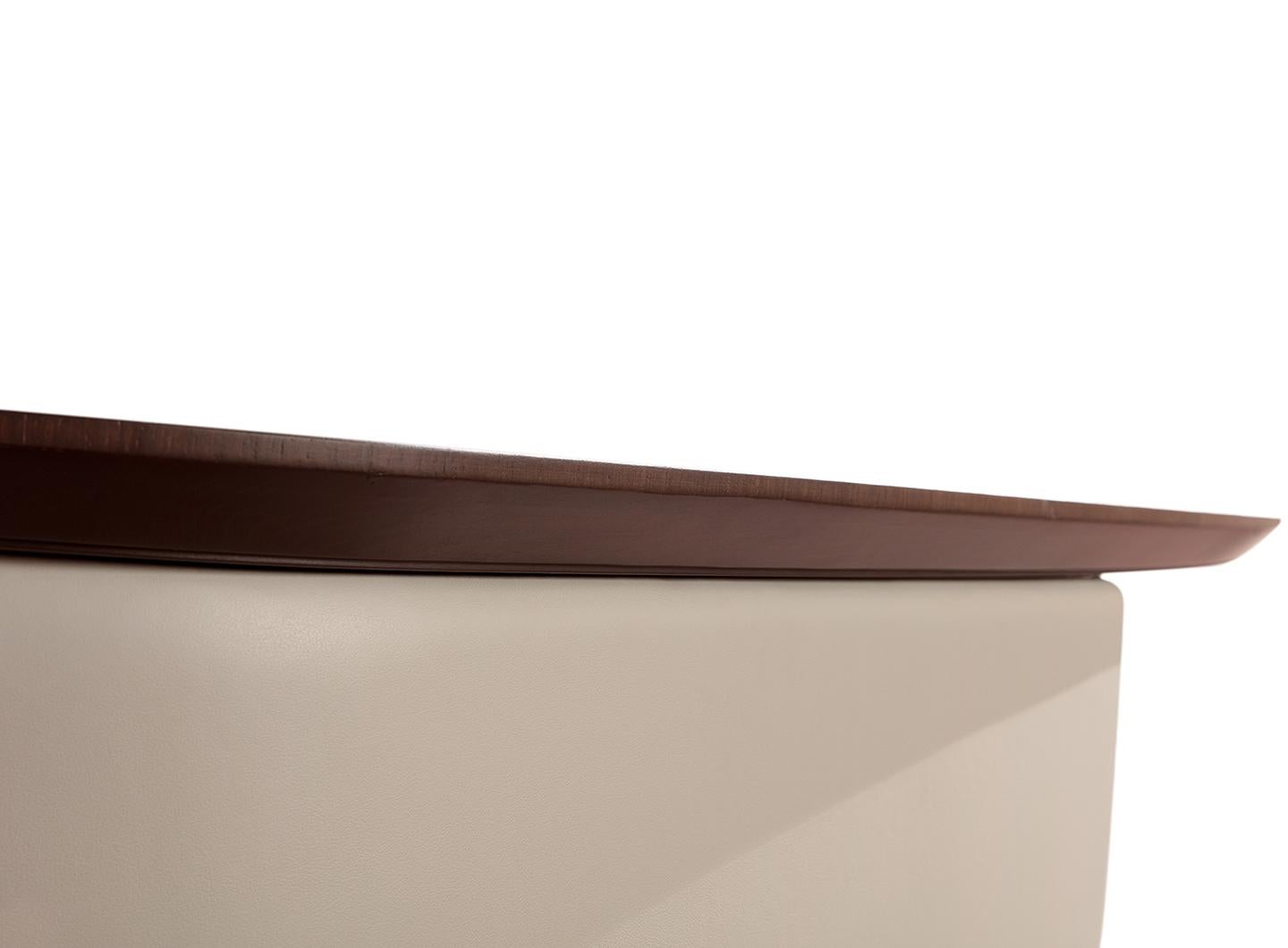 Metal 21st Century Carpanese Home Italia Desk with Leather Base Modern, Arthur S For Sale