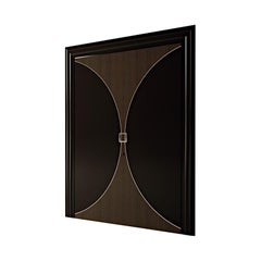21st Century Carpanese Home Italia Door with Metal Details Modern, 7803
