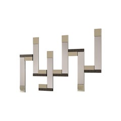 21st Century Carpanese Home Italia Mirror with Metal Details Modern, 7997