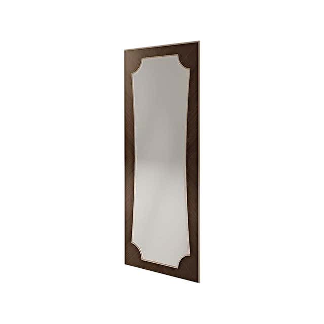 Tutto Sesto Solid Wood Rectangular Mirror, Ash in Brown Finish ...