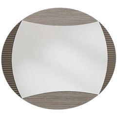 21st Century Carpanese Home Italia Mirror with Wooden Frame Modern, 7324