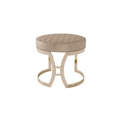 Pouffe avec base en métal Moderne, 7088, Carpanese Home Italia, XXIe siècle