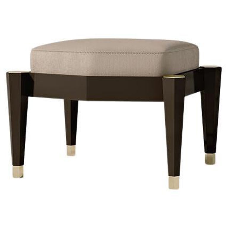 Pouffe avec base en bois moderne de style Carpanese Home Italia, 7588