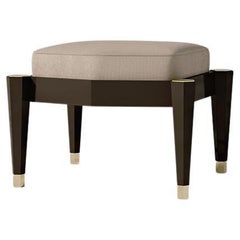 Pouffe avec base en bois moderne de style Carpanese Home Italia, 7588