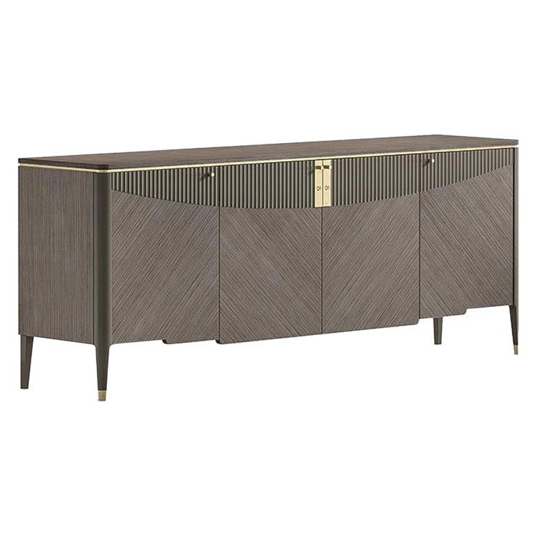 21st Century Carpanese Home Italia Sideboard with Wood Frame Modern, 7302