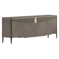 21st Century Carpanese Home Italia Sideboard with Wood Frame Modern, 7302