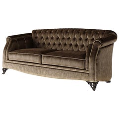 Canapé Carpanese Home Italia du 21e siècle avec pieds en bois néoclassique, 6239
