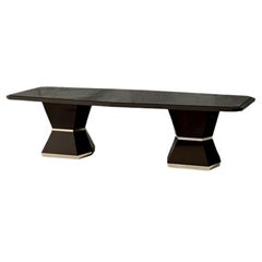 Table Carpanese Home Italia du 21e siècle avec détails en métal Moderne, 7553