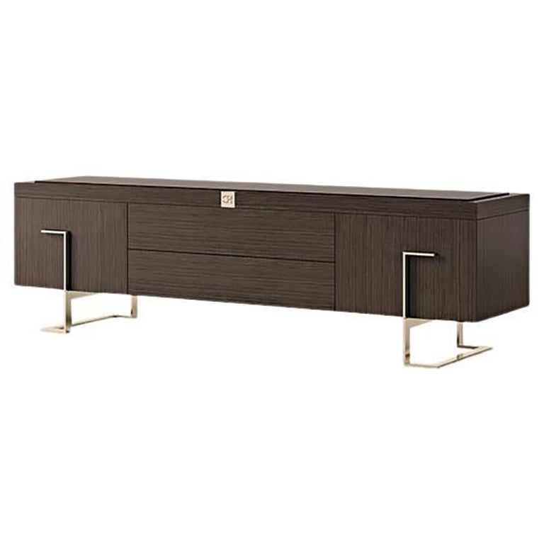 21st Century Carpanese Home Italia TV Cabinet with metal legs Modern, 7916