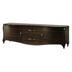 21st Century Carpanese Home Italia Tv Cabinet with Metal Parts Neoclassic, 6627
