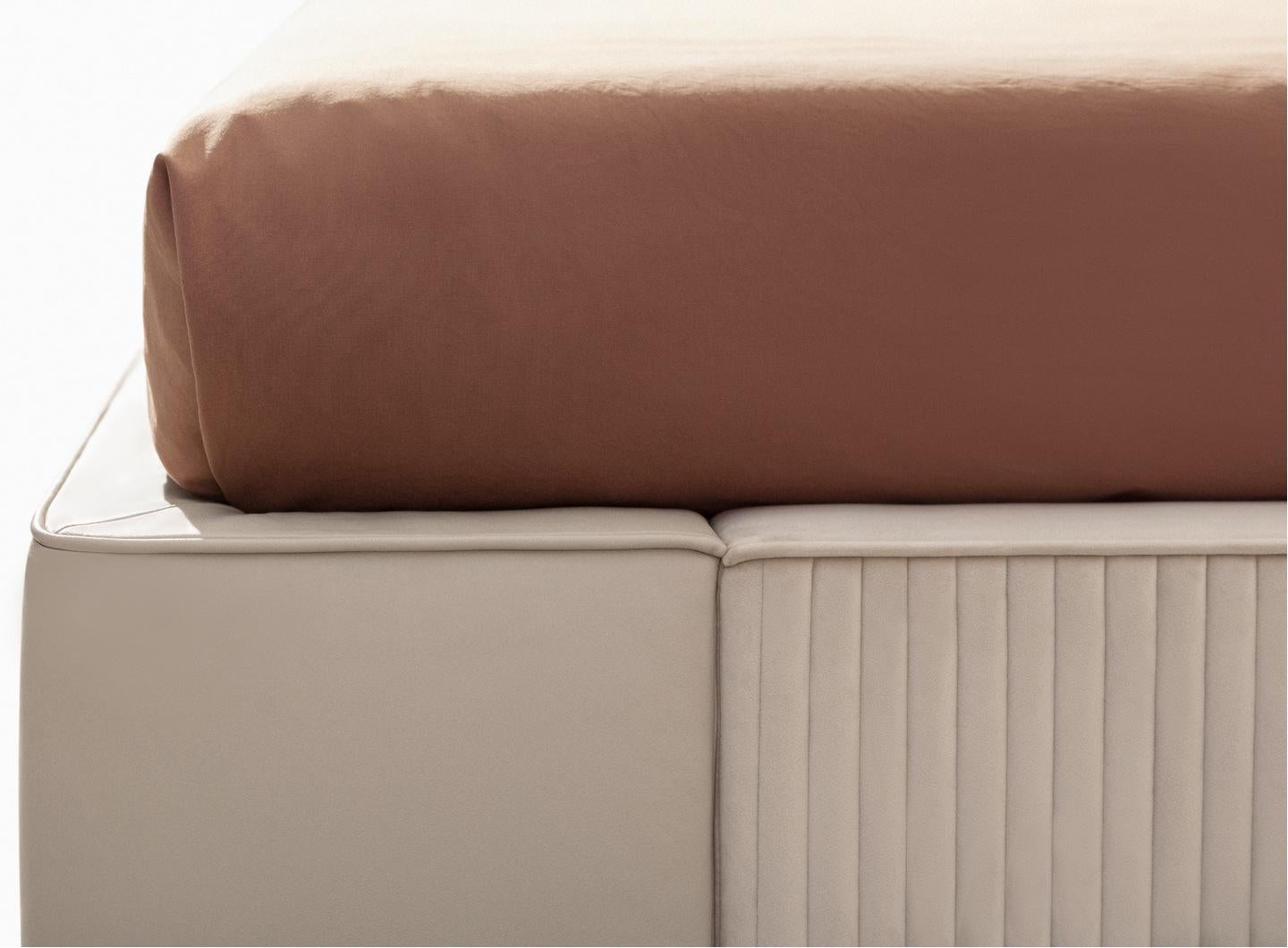 Italian 21st Century Carpanese Home Italia Upholstered Bed Modern, Papillon For Sale