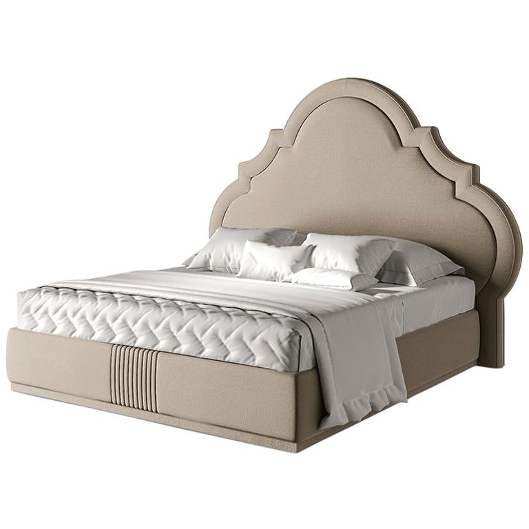 Lit tapissé de style néoclassique Carpanese Home Italia du 21e siècle, 5781 en vente