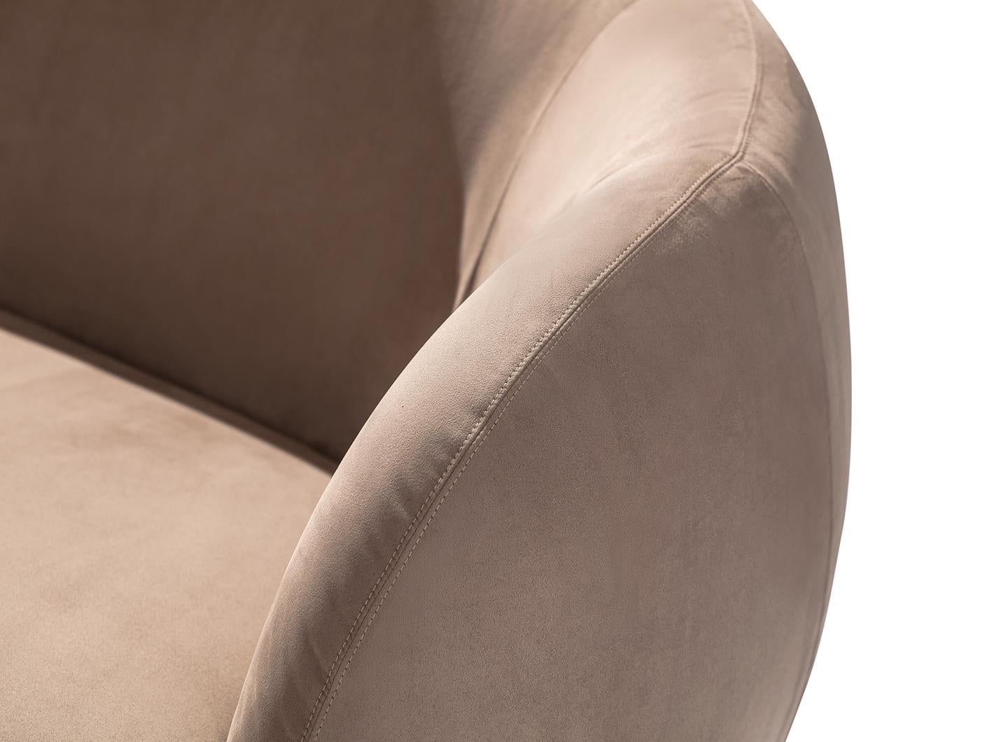 Modernes gepolstertes Sofa des 21. Jahrhunderts, Carpanese Home Italia, Mond 3p im Zustand „Neu“ im Angebot in Sanguinetto, IT