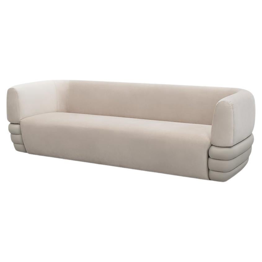 21st Century Carpanese Home Italia Upholstered Sofa Modern, Splendor 3p For Sale