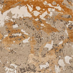 21st Century Carpet Rug Madisson in Himalayan Wool and Silk Ivory, Gold, Beige