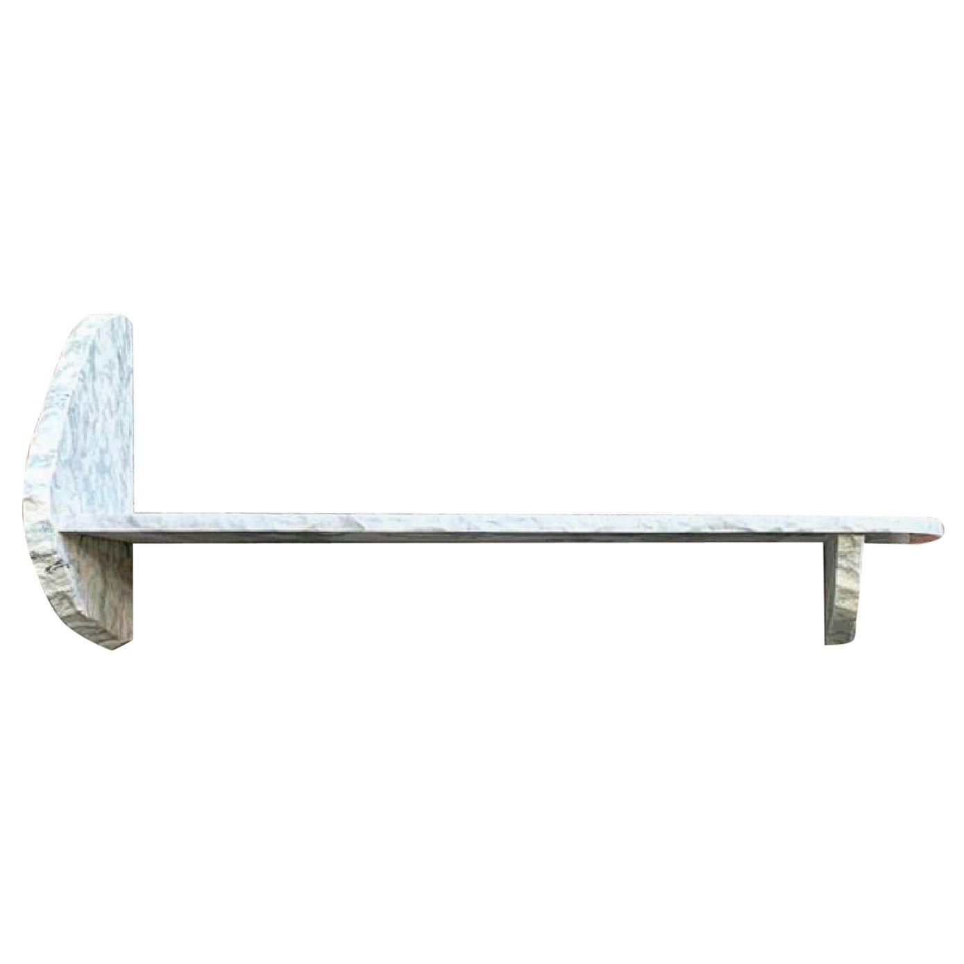 21st Century Carrara Marble Shelf Handmade in Italy by Ilaria Bianchi For Sale