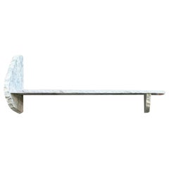 21st Century Carrara Marble Shelf Handmade in Italy by Ilaria Bianchi