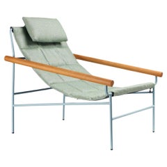 21st Century Carrés Olive Green Fabric Armchair, Indoor , Outdoor, Metall