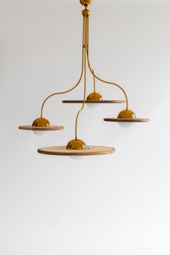 21st Century Cassini Glass Chandelier with Cane, Aqua