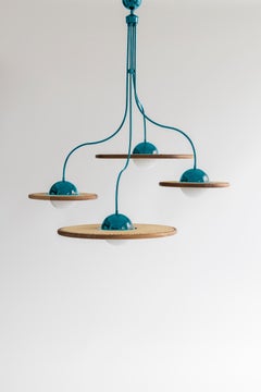 21st Century Cassini Glass Chandelier with Cane, Copper