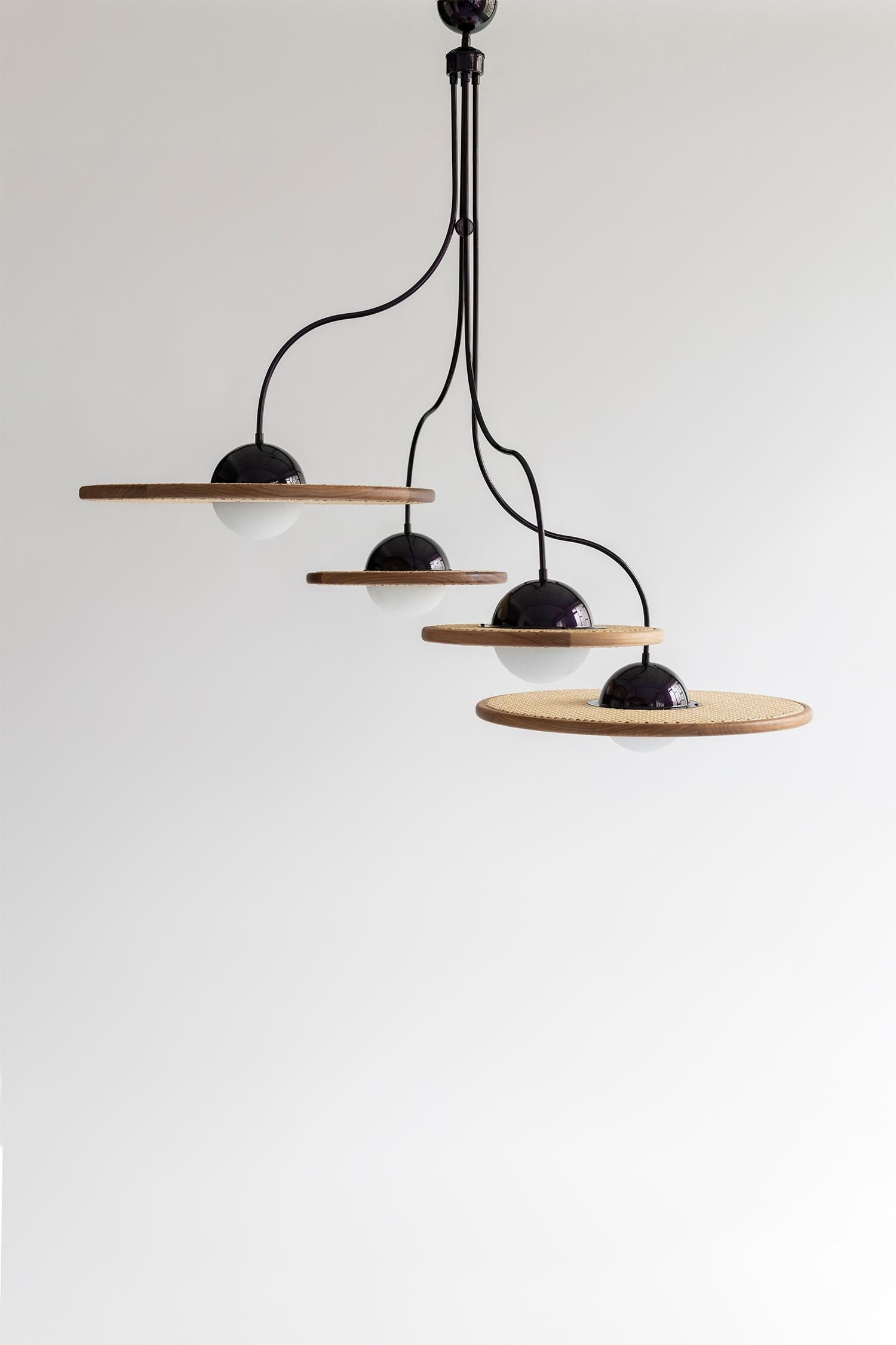Arts and Crafts Lampadario in vetro Cassini del 21° secolo con canne in vendita
