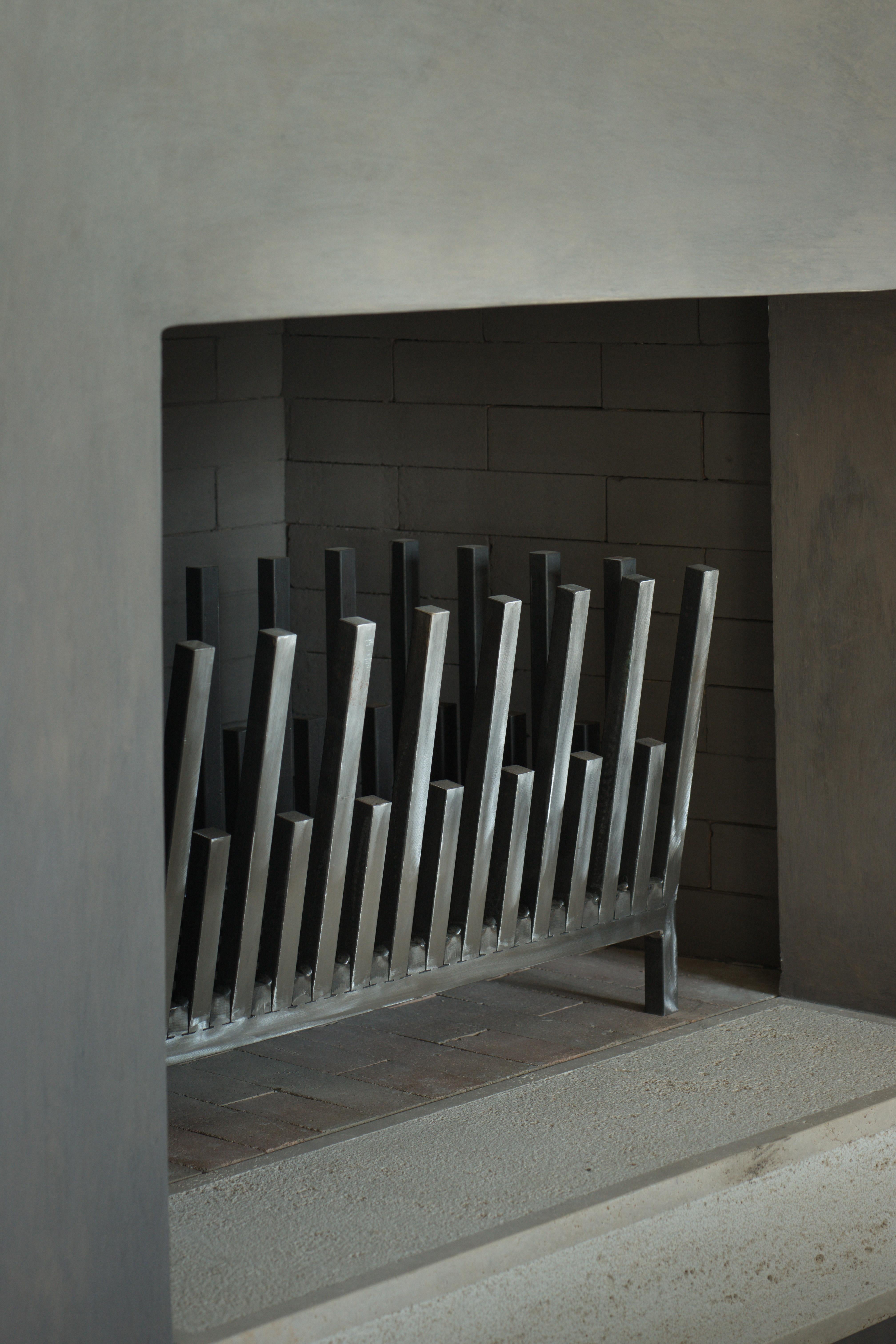 21st Century Castellated Steel Fire Grate, the Steel Grate For Sale 1