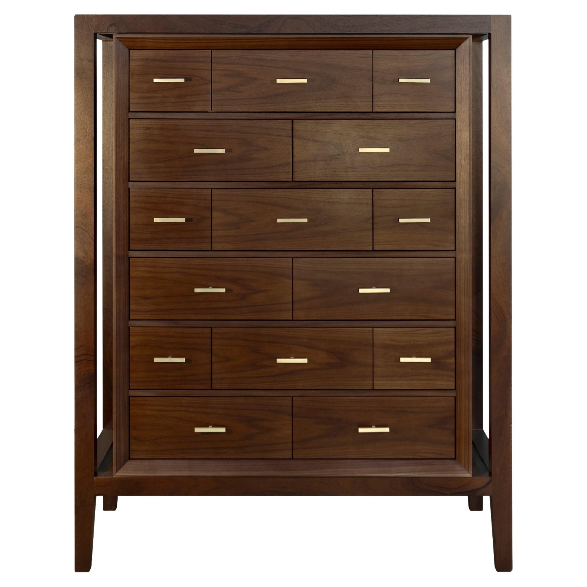21st Century Caxton Chest of Drawers Wood Made in Portugal by Wood Tailors