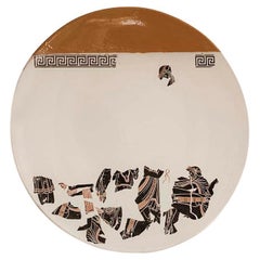 Plato de cerámica del siglo XXI Serie Kiasmo "Magna Grecia" Diseñador Vincenzo D'alba