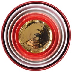 21st Century Ceramic Serving Concentring Dishes-Trays Handmade Made in Italy