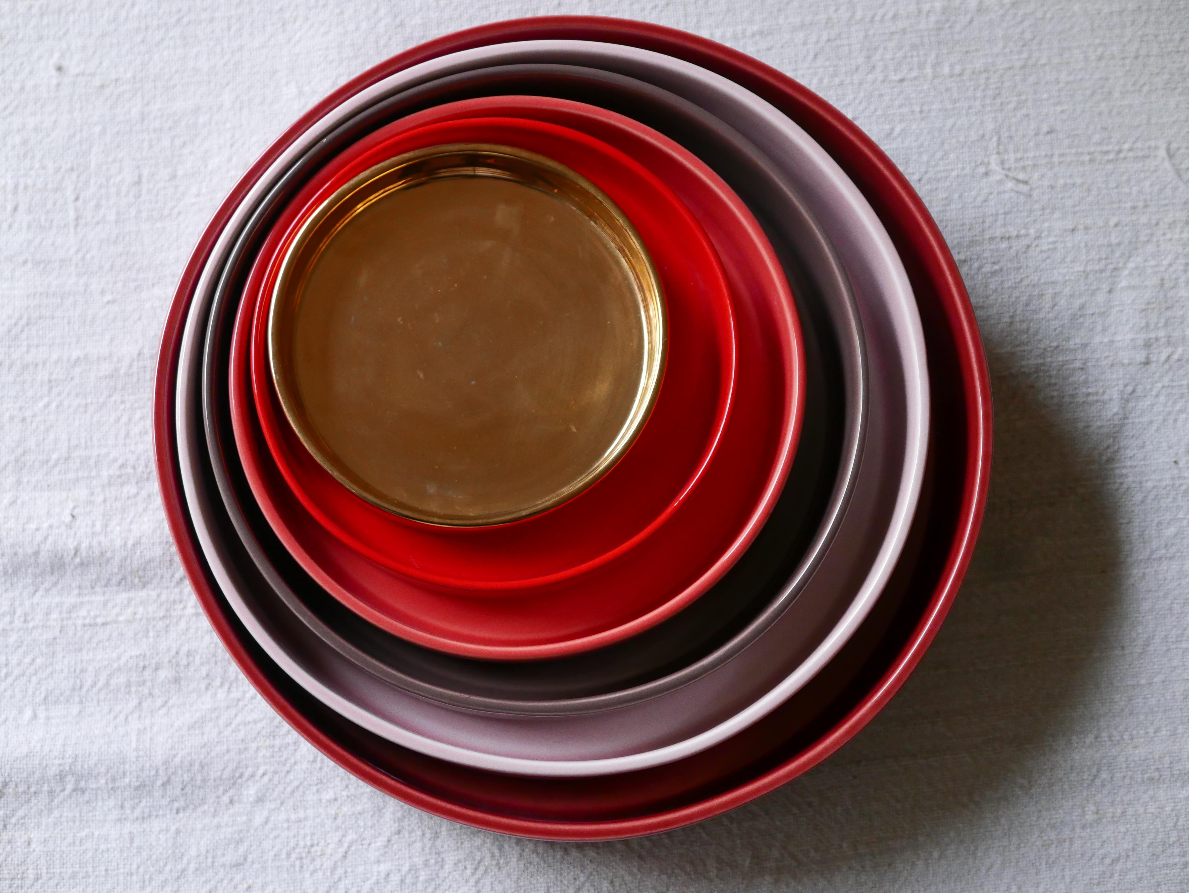 21st Century Ceramic Serving Concentring Dishes-Trays Handmade Made in Italy In New Condition For Sale In Milan, IT