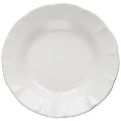 21st Century Ceramic Soup Plate White Handmade