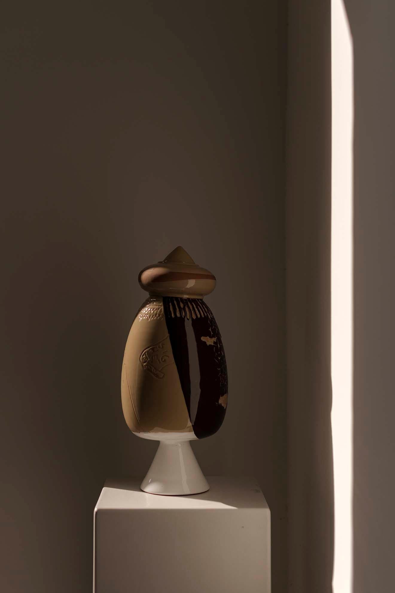 Vase en céramique du 21e siècle de la série Kiasmo «igh » du designer Vincenzo D'alba Neuf - En vente à Ruffano, IT