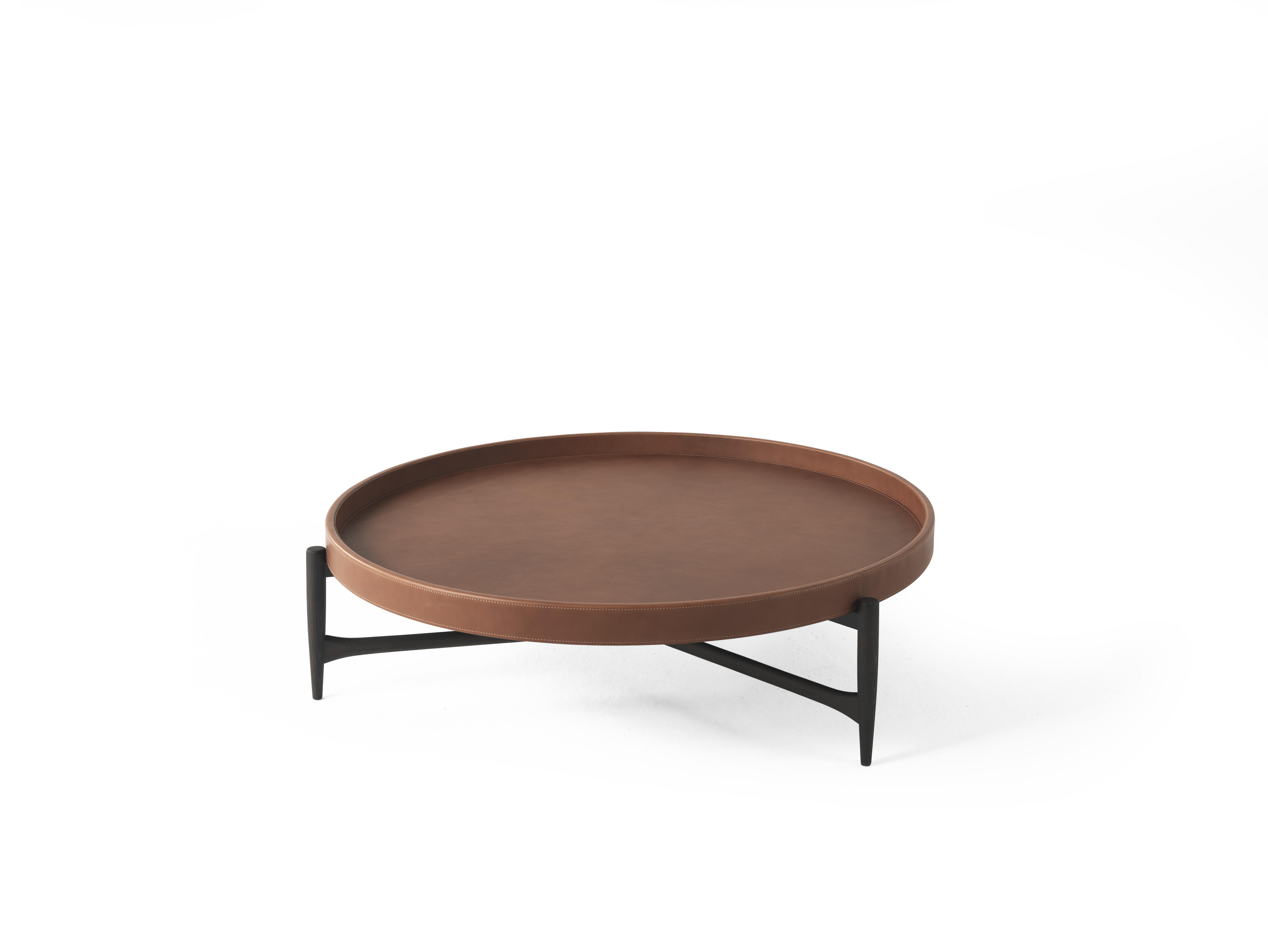 Modern 21st Century Chambers Central Table in Saddle Leather by Gianfranco Ferré Home For Sale