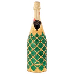 21st Century, Champagne Cover, Solid Pure Silver, Emerald, Italy