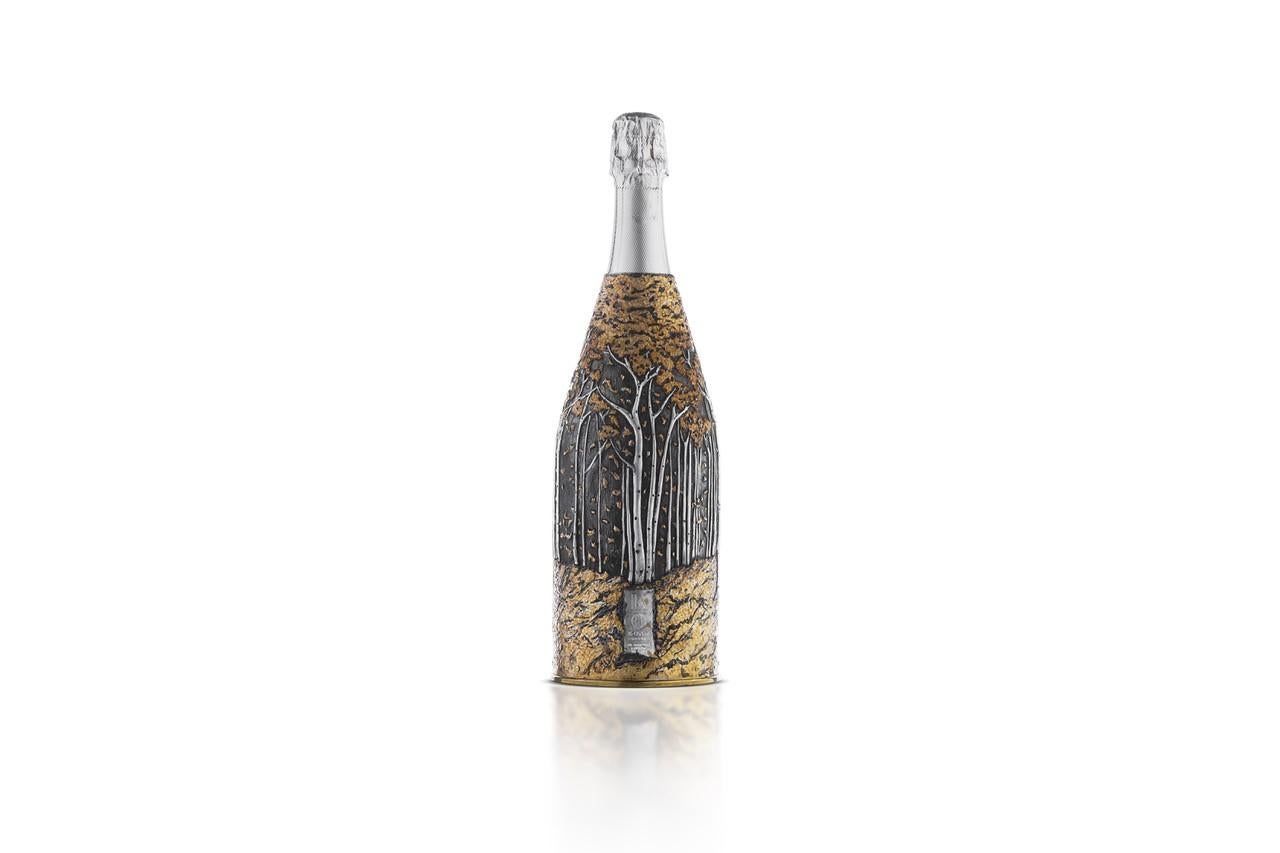 K-OVER Champagne, 21e siècle, argent pur massif, bois d'automne, Italie en vente 6