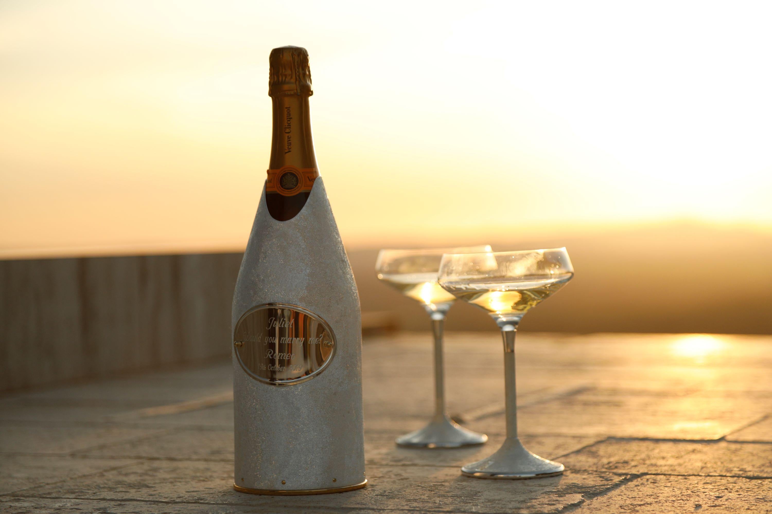 Champagner K-over des 21. Jahrhunderts, massives reines Silber, Ihr Mond, Italien im Angebot 5